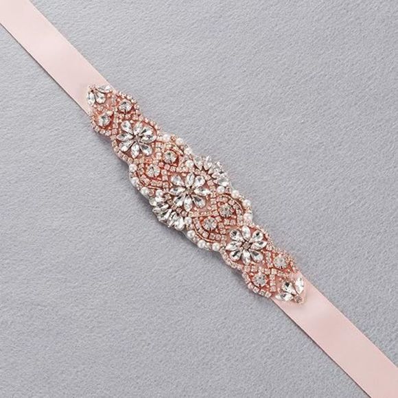 Women Bridal Wedding Belts Sashes Rhinestone Crystal Beads For Bridal Gowns - Picture 4 of 4